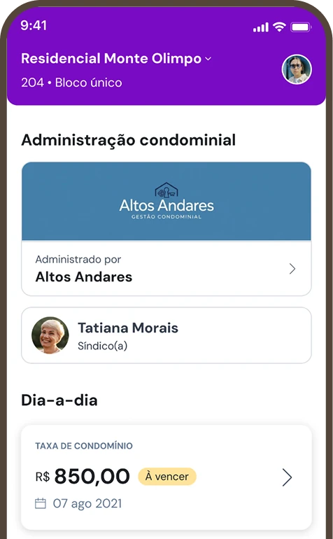 Tela inicial do Gruvi App no celular